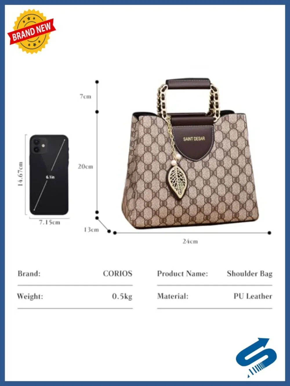 Elegant Women's PU Leather Satchel Handbag Messenger Shoulder Crossbody Bag